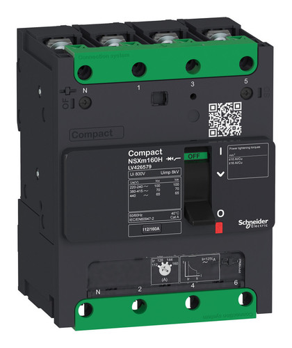 Силовой автомат Schneider Electric Compact NSXm, 36кА, 4P, 125А