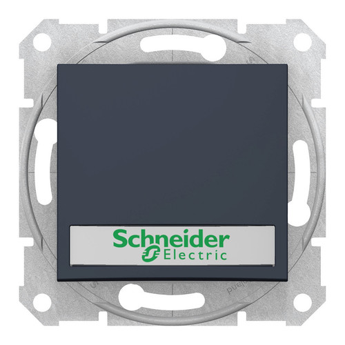 Выключатель 1-клавишный кнопочный Schneider Electric SEDNA, с подсветкой, скрытый монтаж, графит