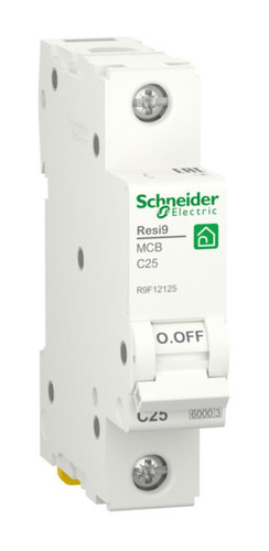 Автоматический выключатель Schneider Electric Resi9 1P 25А (C) 6кА, R9F12125