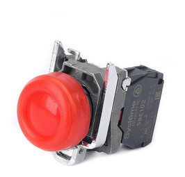 Кнопка SB4 в сборе модульная 22мм выступающая красная с возвратом металл 1НЗ